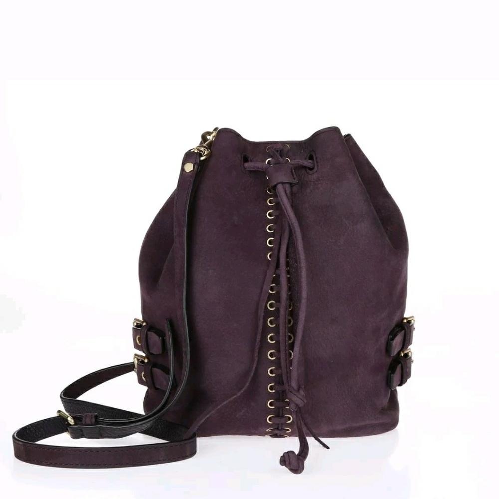 Rebecca Minkoff plum 'Moto' Bucket crossbody bag